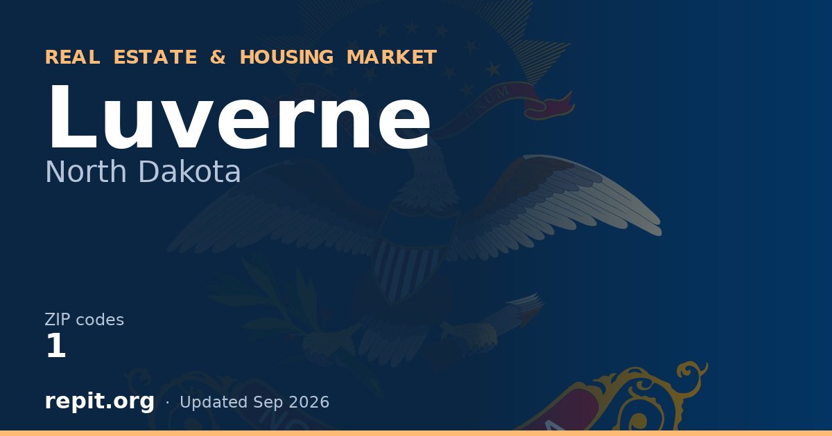 Luverne, ND real estate and housing market — 1 ZIP code