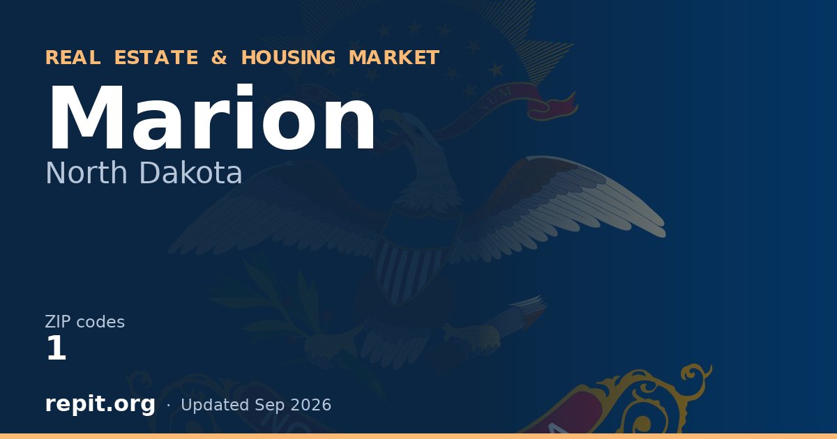 Marion, ND real estate and housing market — 1 ZIP code
