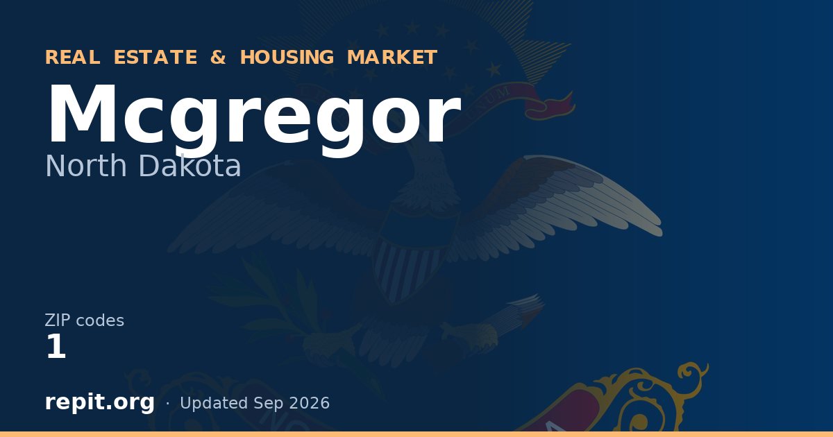 Mcgregor, ND real estate and housing market — 1 ZIP code