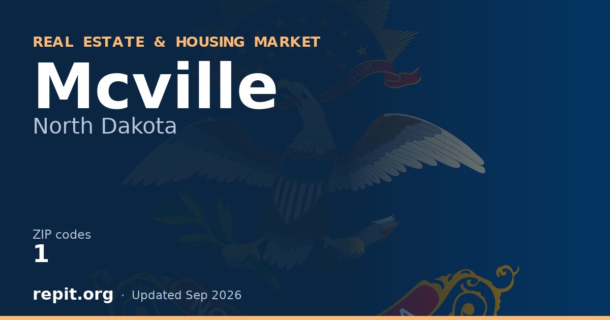 Mcville, ND real estate and housing market — 1 ZIP code