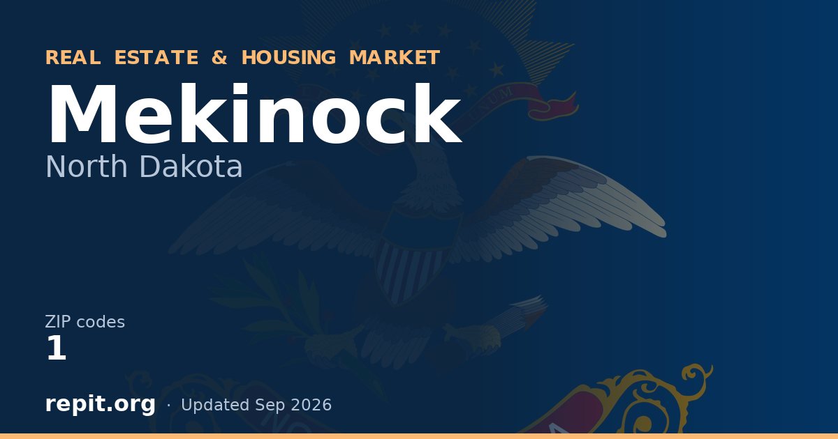 Mekinock, ND real estate and housing market — 1 ZIP code