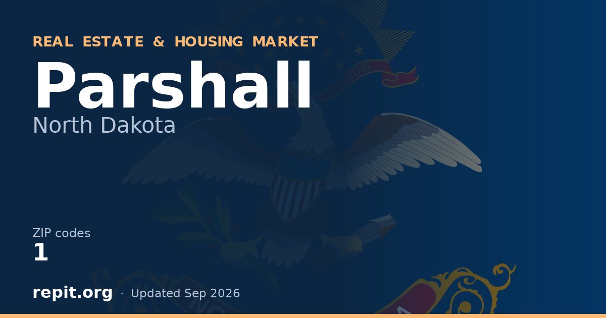 Parshall, ND real estate and housing market — 1 ZIP code