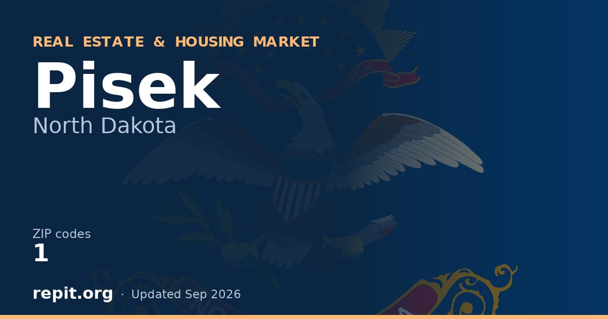 Pisek, ND real estate and housing market — 1 ZIP code