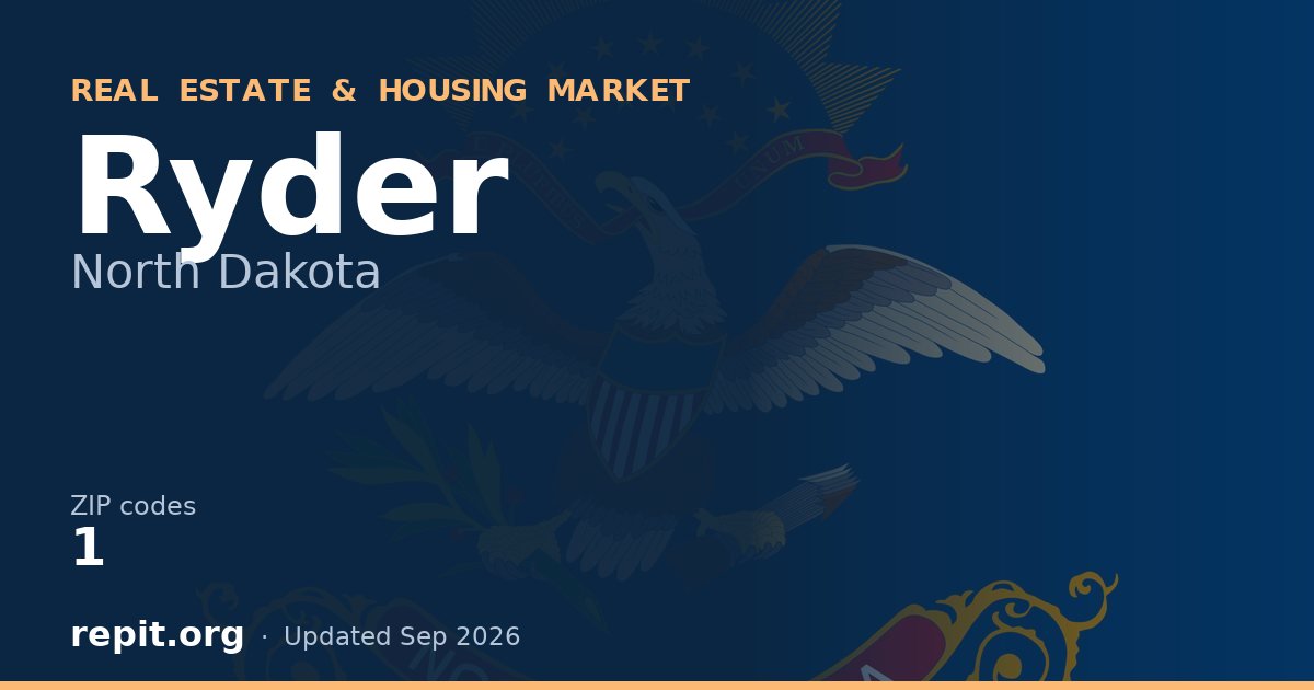 Ryder, ND real estate and housing market — 1 ZIP code