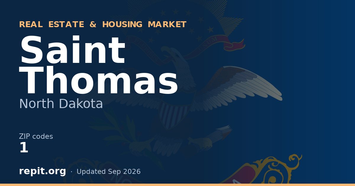 Saint Thomas, ND real estate and housing market — 1 ZIP code