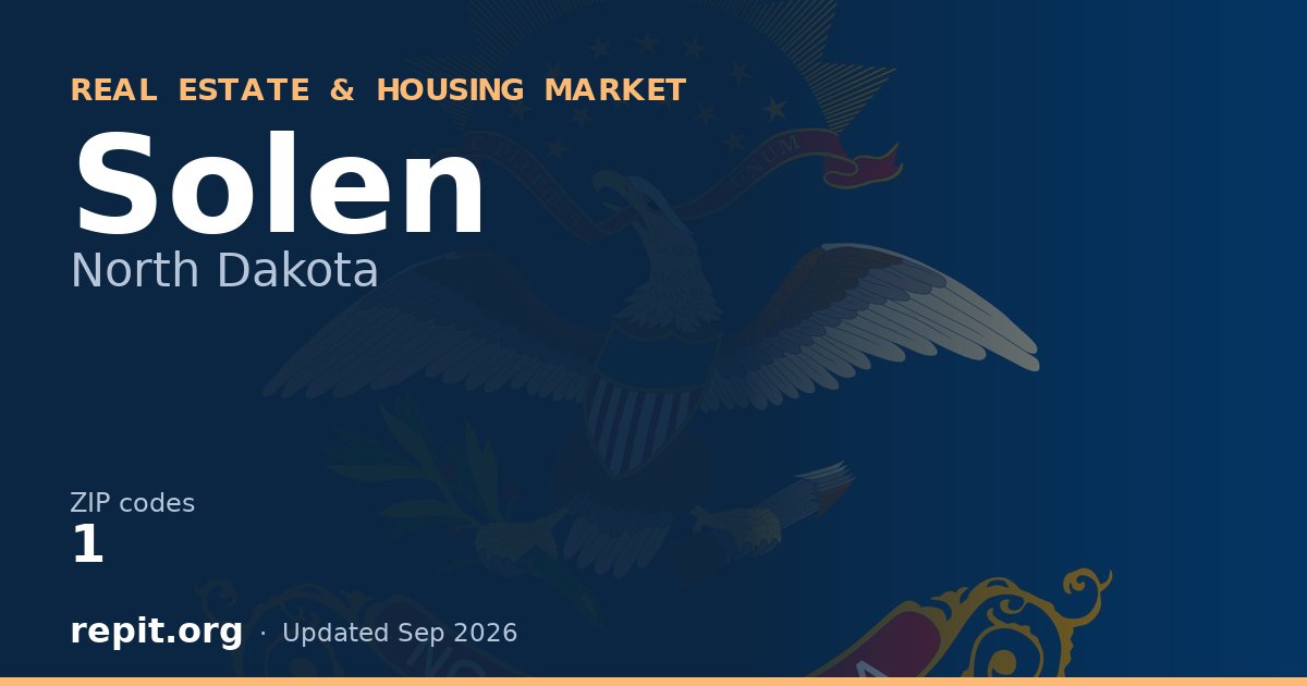 Solen, ND real estate and housing market — 1 ZIP code