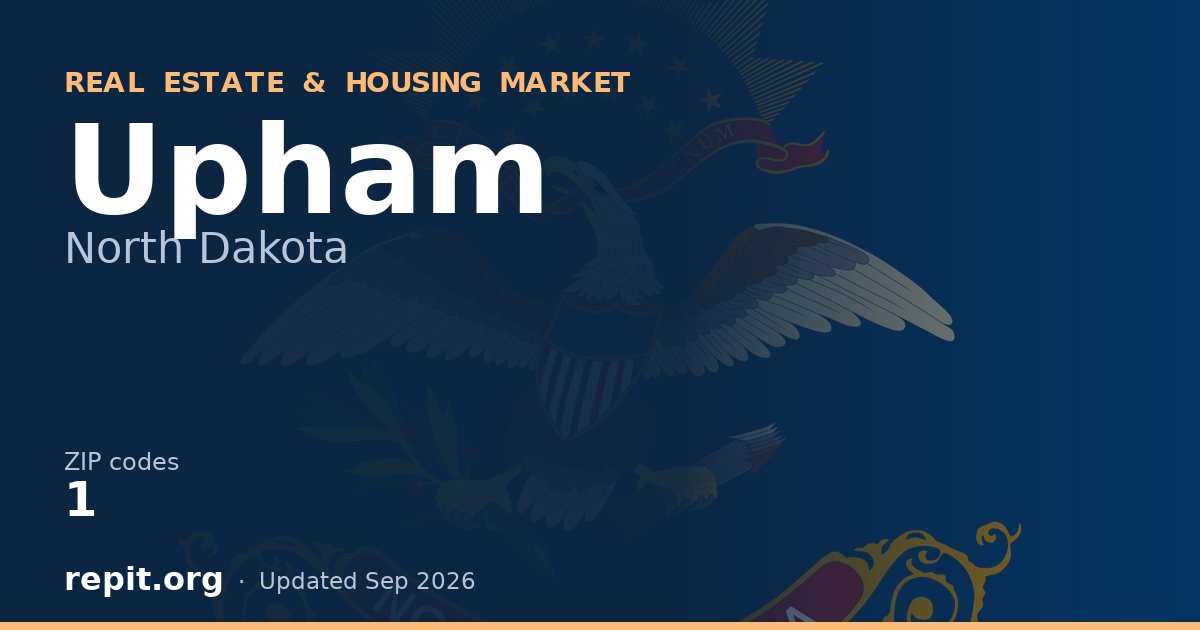 Upham, ND real estate and housing market — 1 ZIP code
