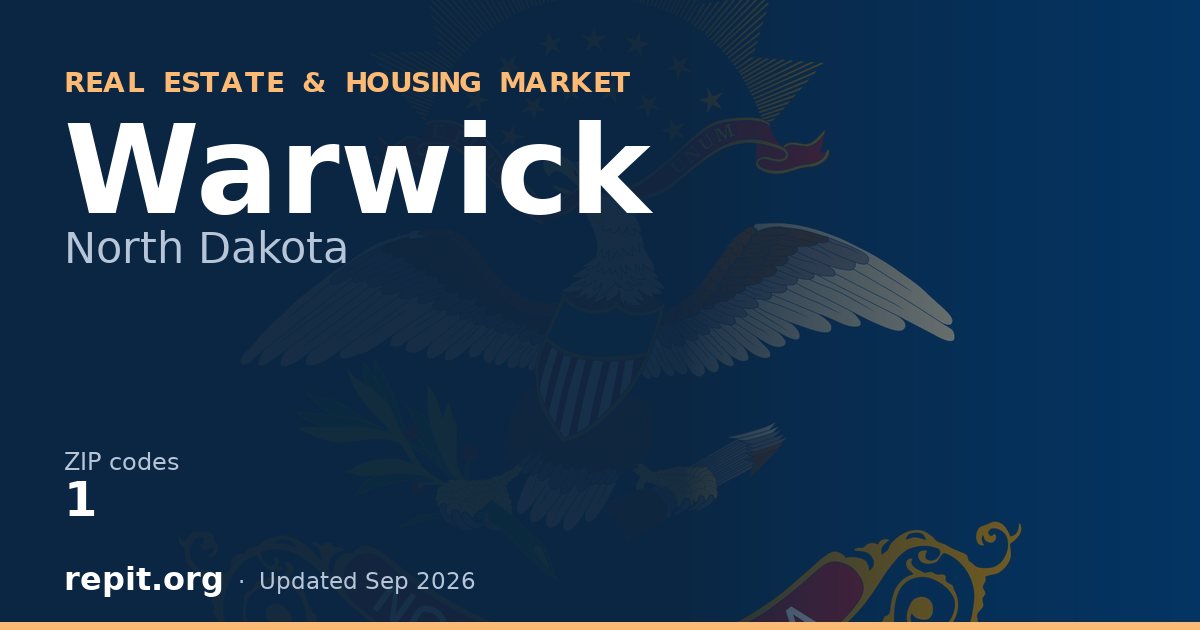 Warwick, ND real estate and housing market — 1 ZIP code