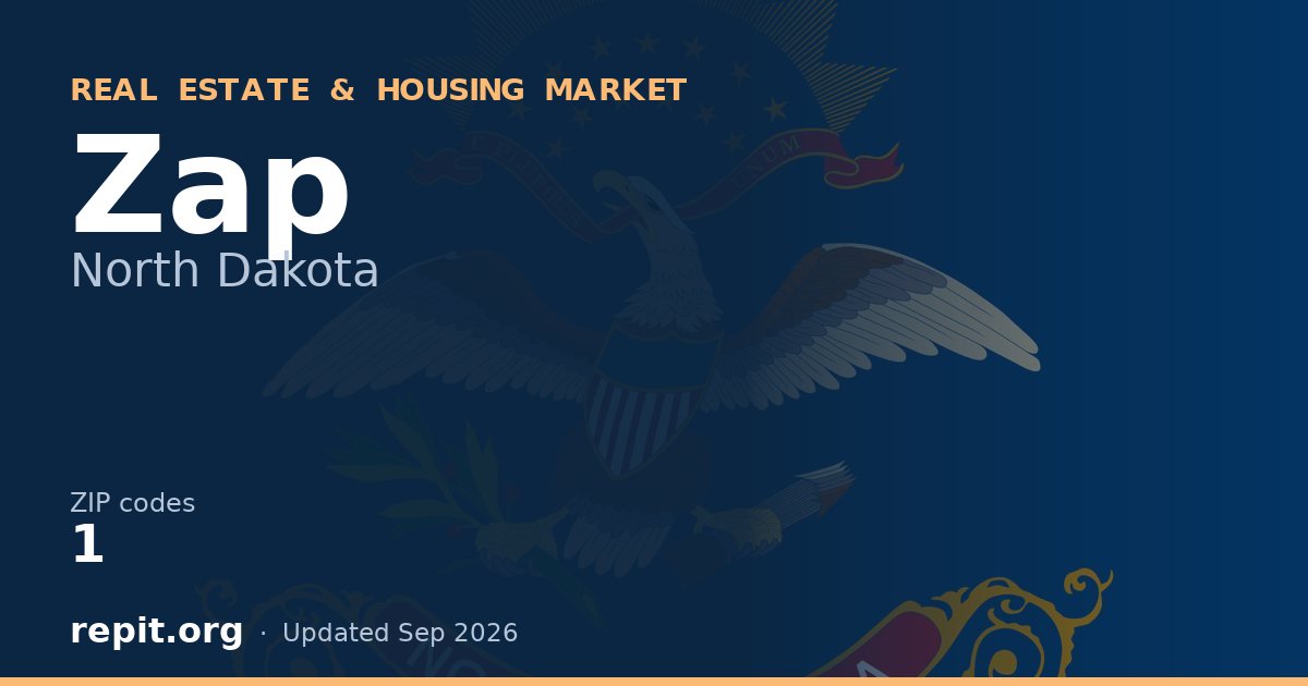 Zap, ND real estate and housing market — 1 ZIP code