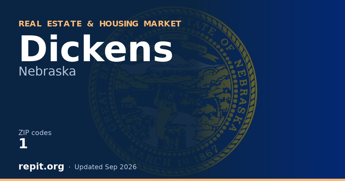 Dickens, NE real estate and housing market — 1 ZIP code