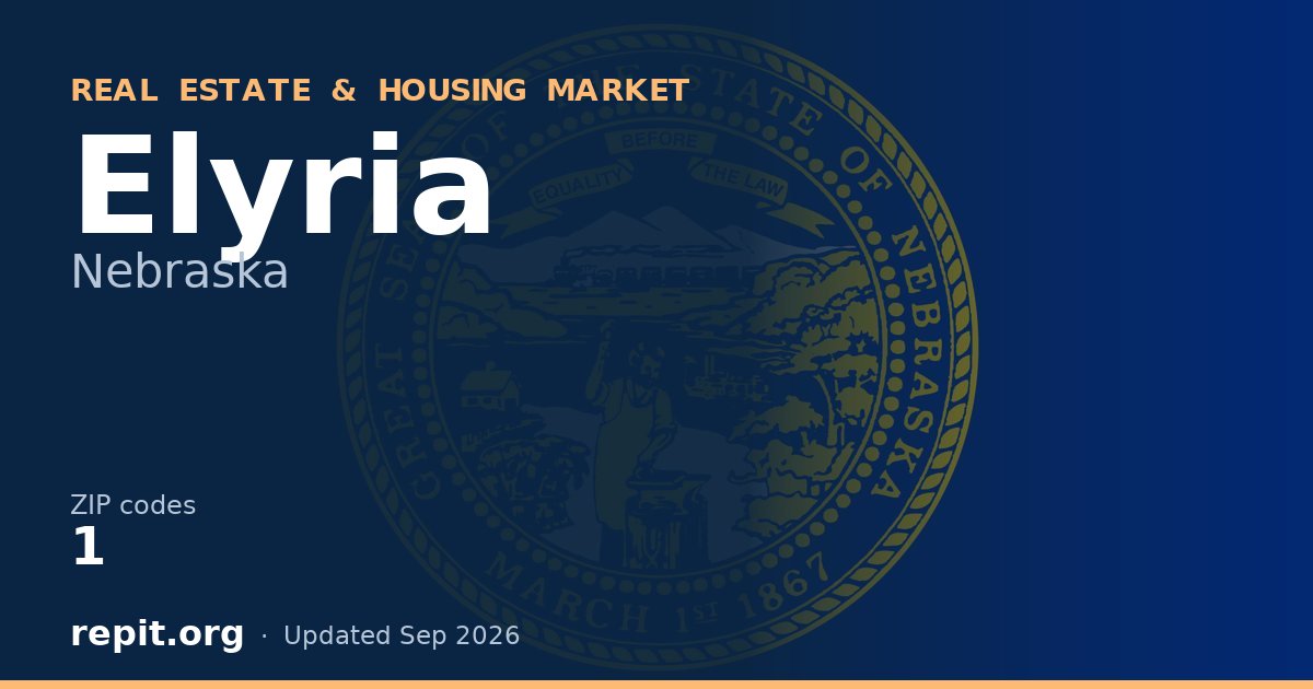 Elyria, NE real estate and housing market — 1 ZIP code