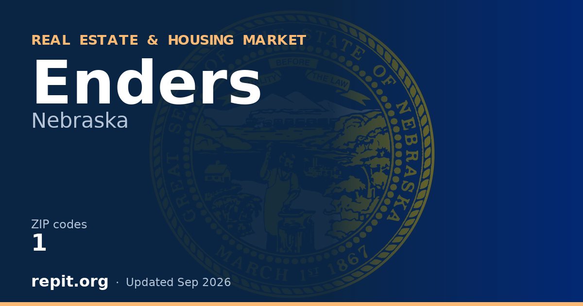 Enders, NE real estate and housing market — 1 ZIP code