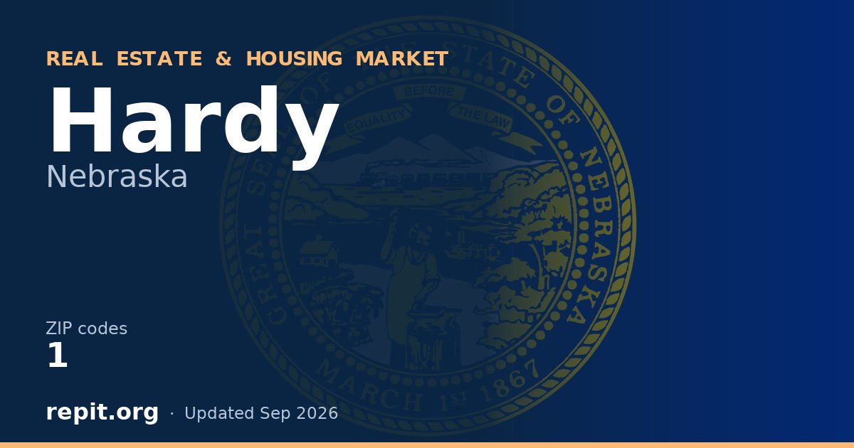 Hardy, NE real estate and housing market — 1 ZIP code