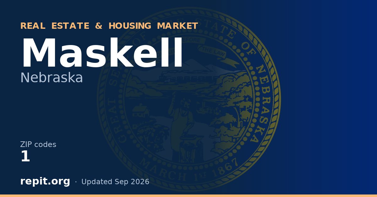 Maskell, NE real estate and housing market — 1 ZIP code