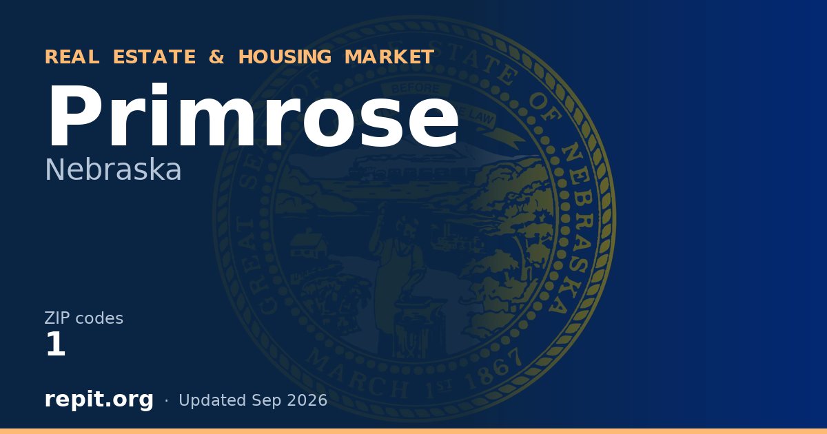 Primrose, NE real estate and housing market — 1 ZIP code