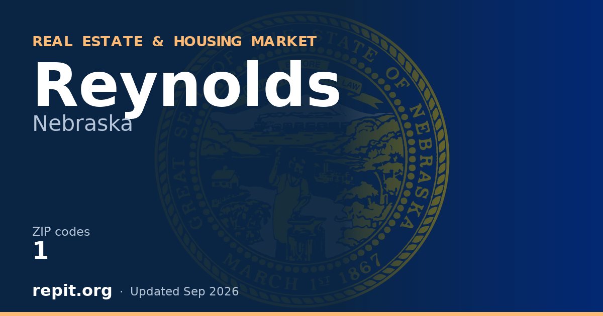 Reynolds, NE real estate and housing market — 1 ZIP code