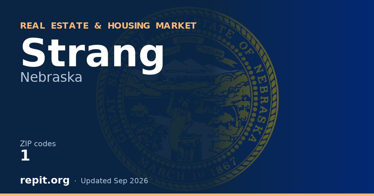 Strang, NE real estate and housing market — 1 ZIP code
