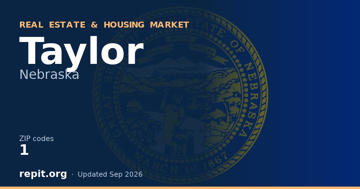 Taylor, NE real estate and housing market — 1 ZIP code