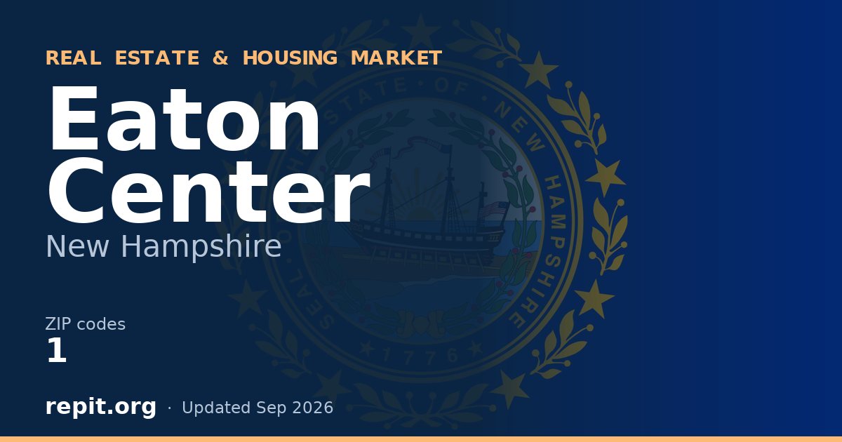 Eaton Center, NH real estate and housing market — 1 ZIP code