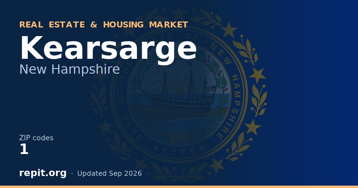 Kearsarge, NH real estate and housing market — 1 ZIP code