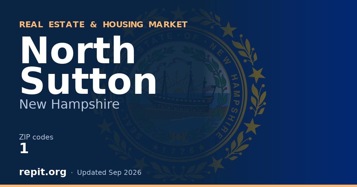 North Sutton, NH real estate and housing market — 1 ZIP code