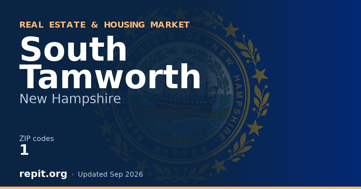 South Tamworth, NH real estate and housing market — 1 ZIP code