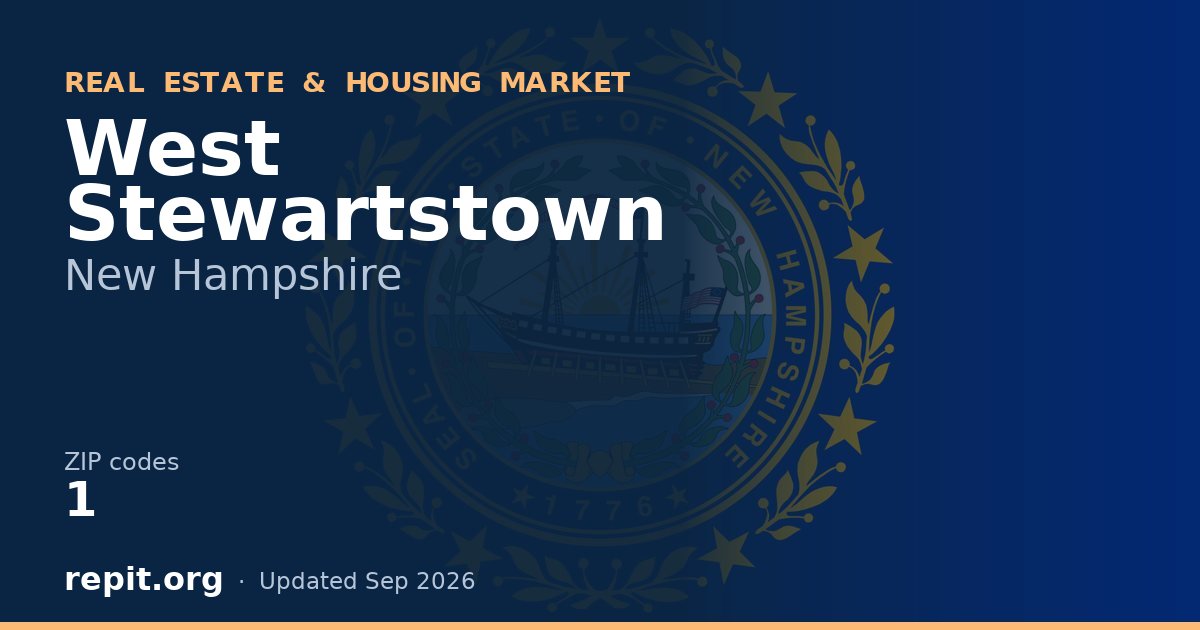 West Stewartstown, NH real estate and housing market — 1 ZIP code