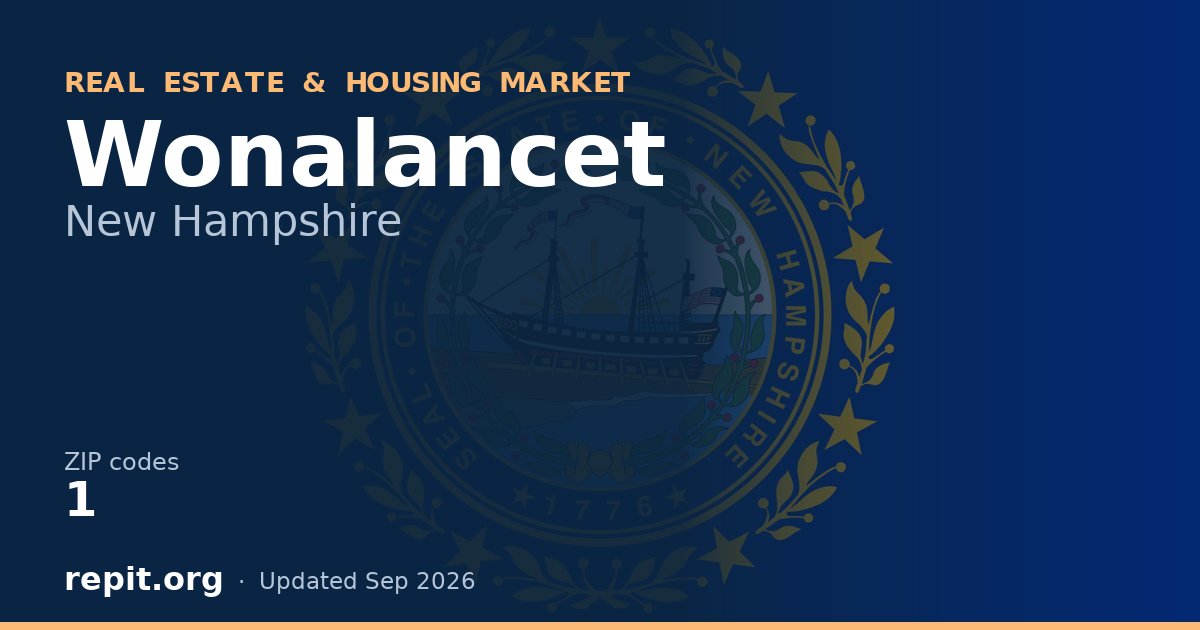Wonalancet, NH real estate and housing market — 1 ZIP code