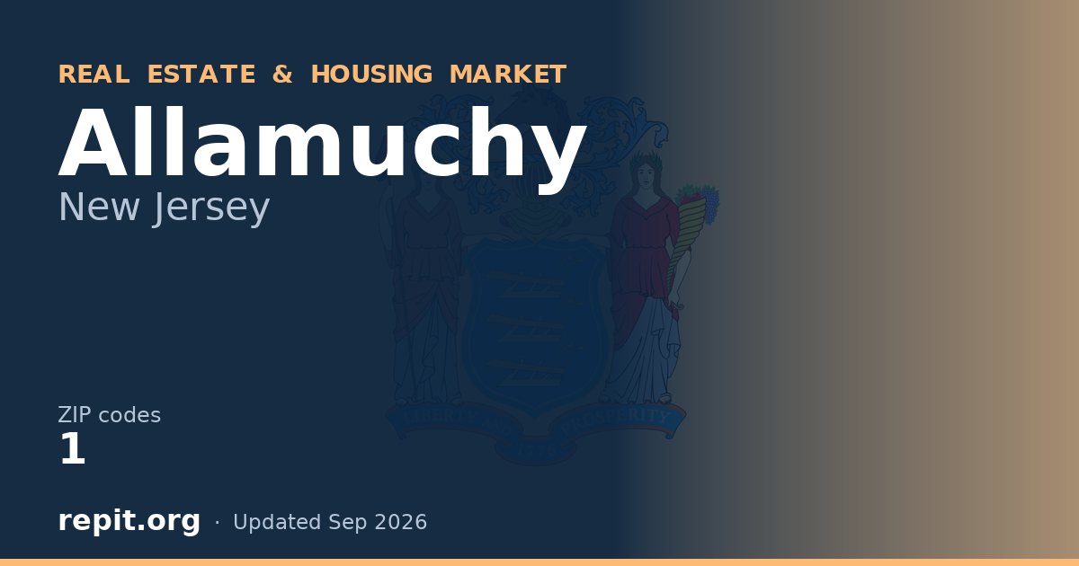 Allamuchy, NJ real estate and housing market — 1 ZIP code