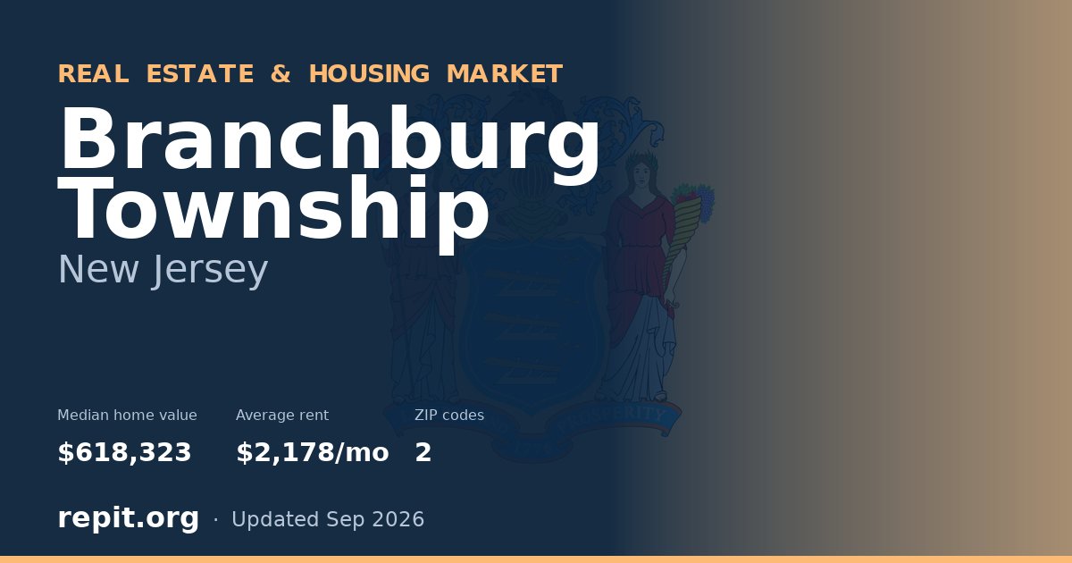 Branchburg Township, NJ real estate and housing market — median home value $618,323, average rent $2,178/mo, 2 ZIP codes