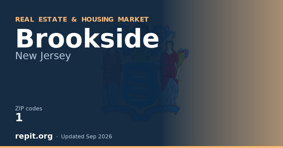 Brookside, NJ real estate and housing market — 1 ZIP code