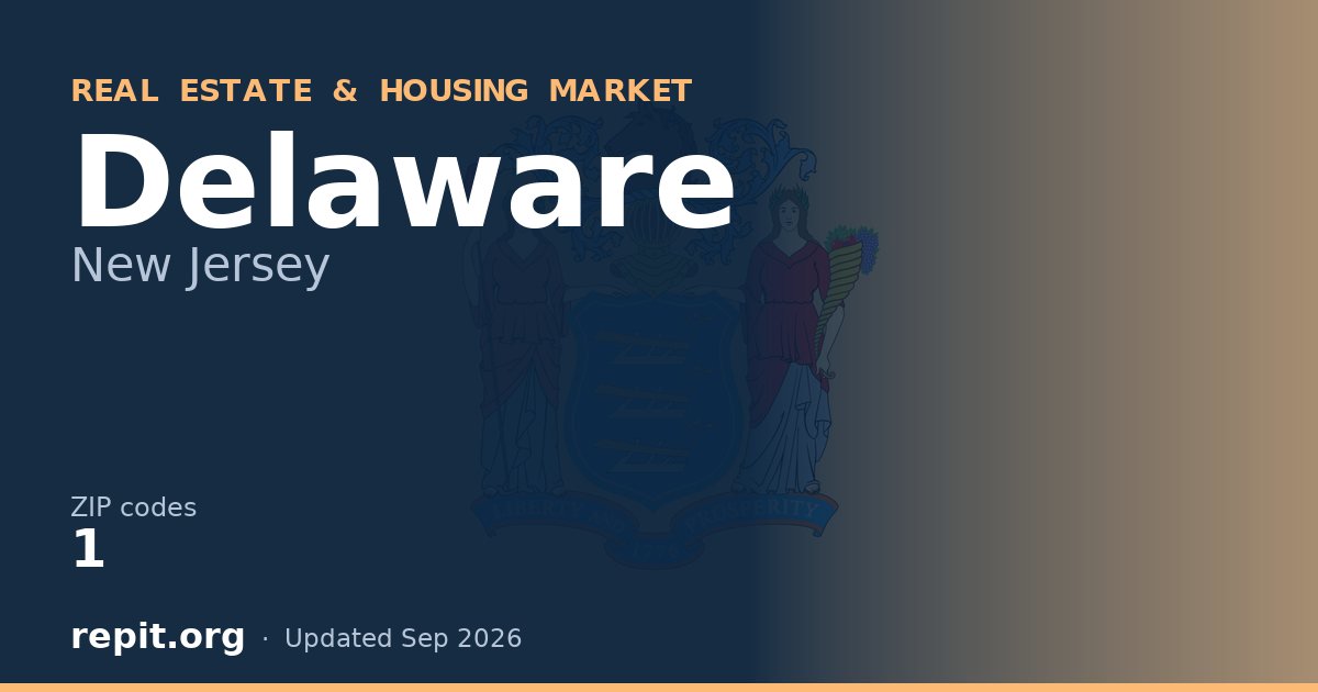Delaware, NJ real estate and housing market — 1 ZIP code