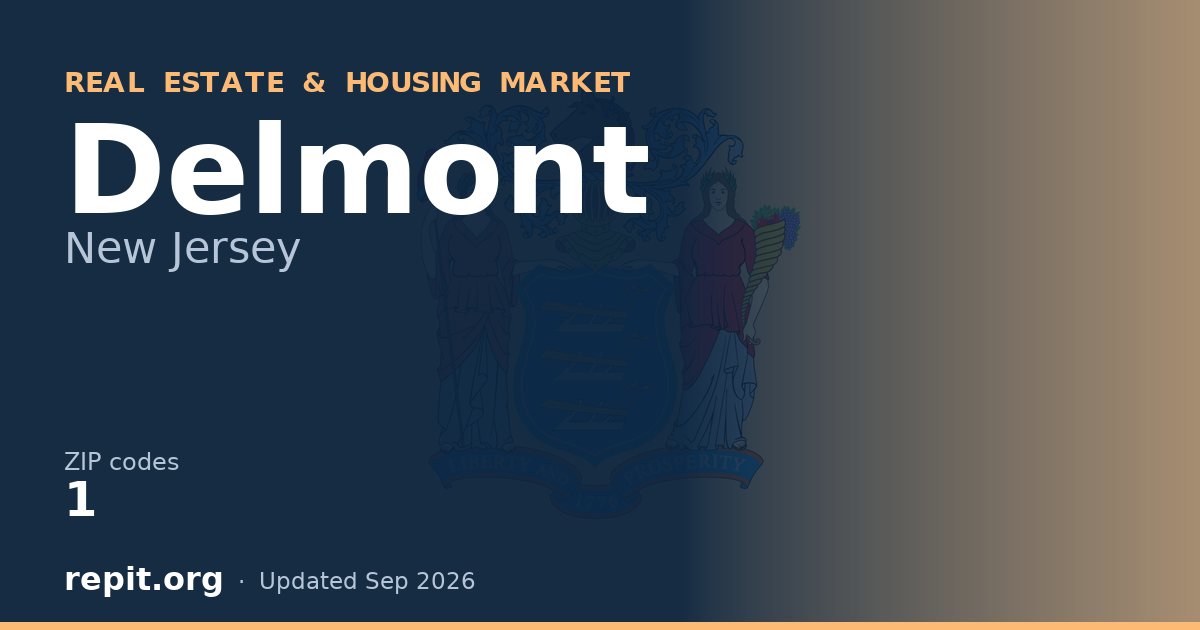 Delmont, NJ real estate and housing market — 1 ZIP code