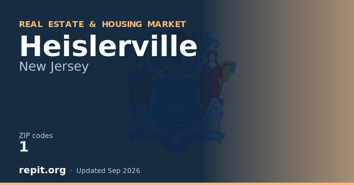 Heislerville, NJ real estate and housing market — 1 ZIP code