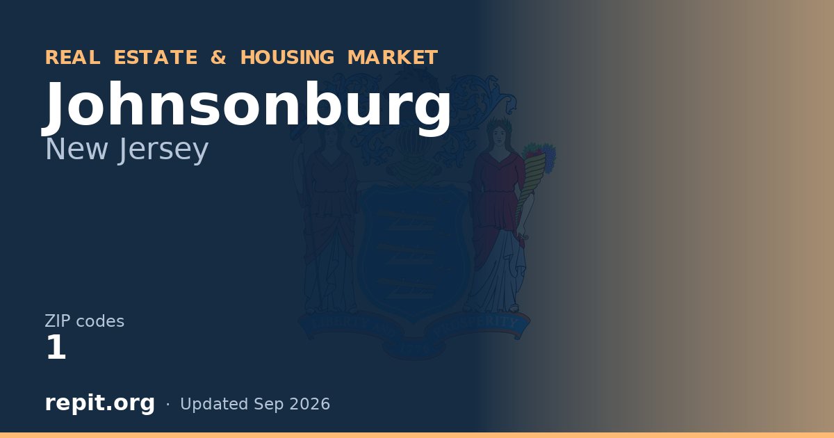 Johnsonburg, NJ real estate and housing market — 1 ZIP code