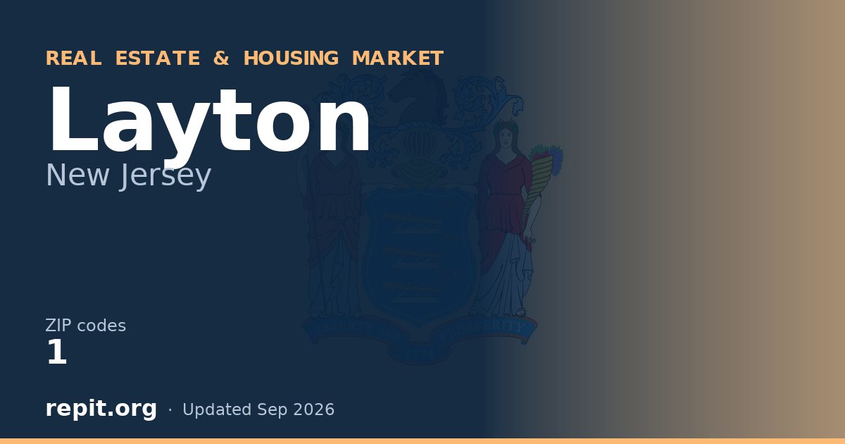 Layton, NJ real estate and housing market — 1 ZIP code
