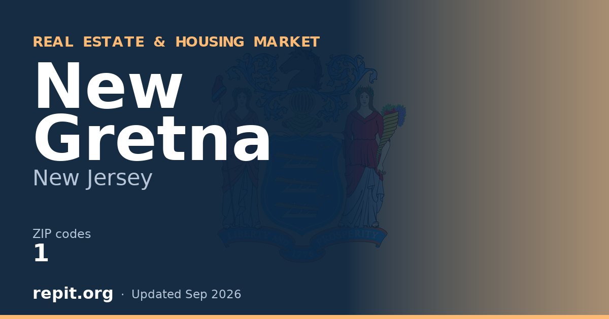 New Gretna, NJ real estate and housing market — 1 ZIP code