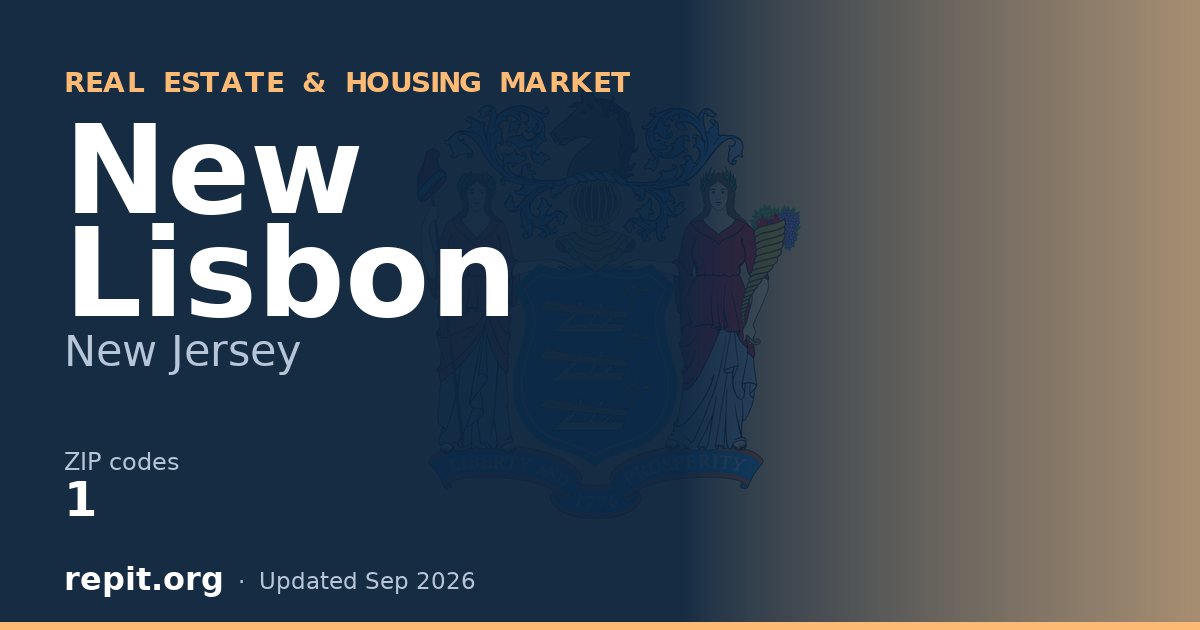 New Lisbon, NJ real estate and housing market — 1 ZIP code