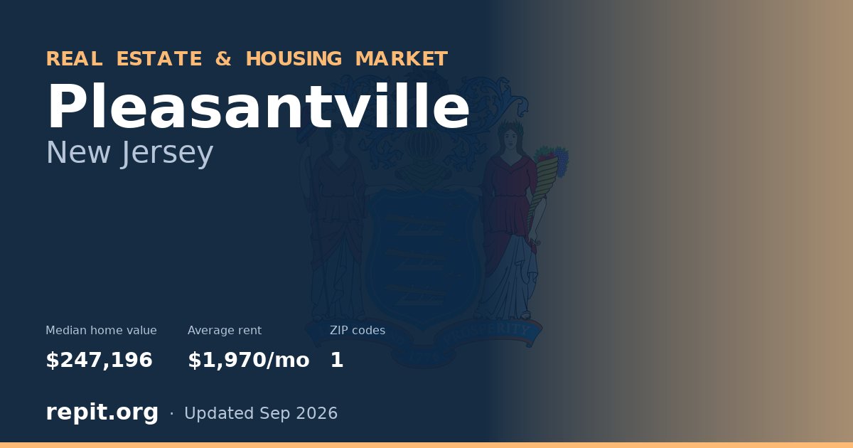 Pleasantville, NJ real estate and housing market — median home value $247,196, average rent $1,970/mo, 1 ZIP code