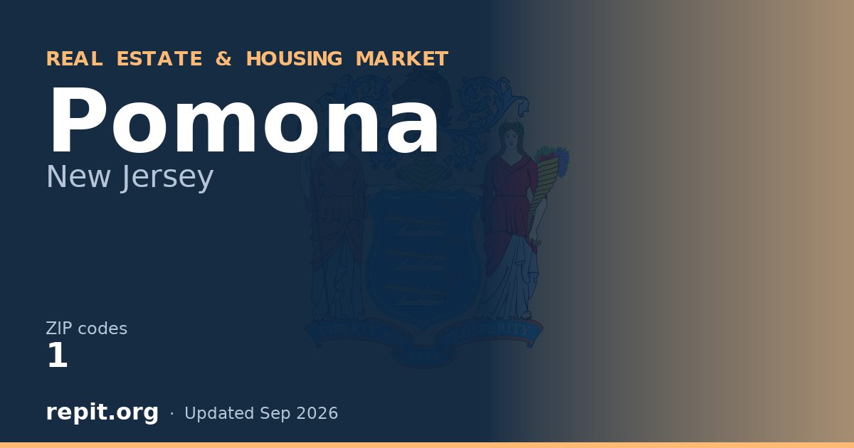 Pomona, NJ real estate and housing market — 1 ZIP code