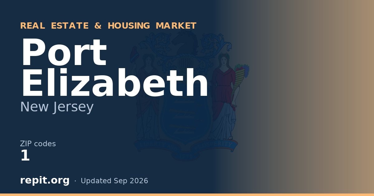 Port Elizabeth, NJ real estate and housing market — 1 ZIP code