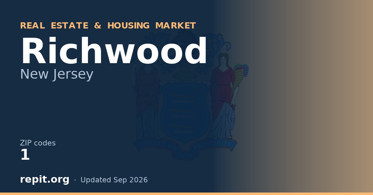 Richwood, NJ real estate and housing market — 1 ZIP code