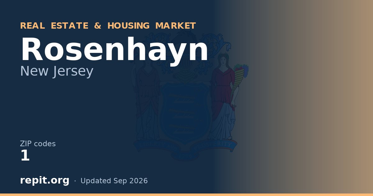Rosenhayn, NJ real estate and housing market — 1 ZIP code