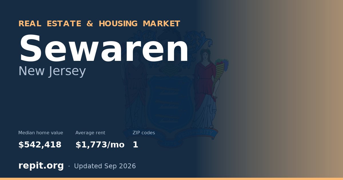 Sewaren, NJ real estate and housing market — median home value $542,418, average rent $1,773/mo, 1 ZIP code
