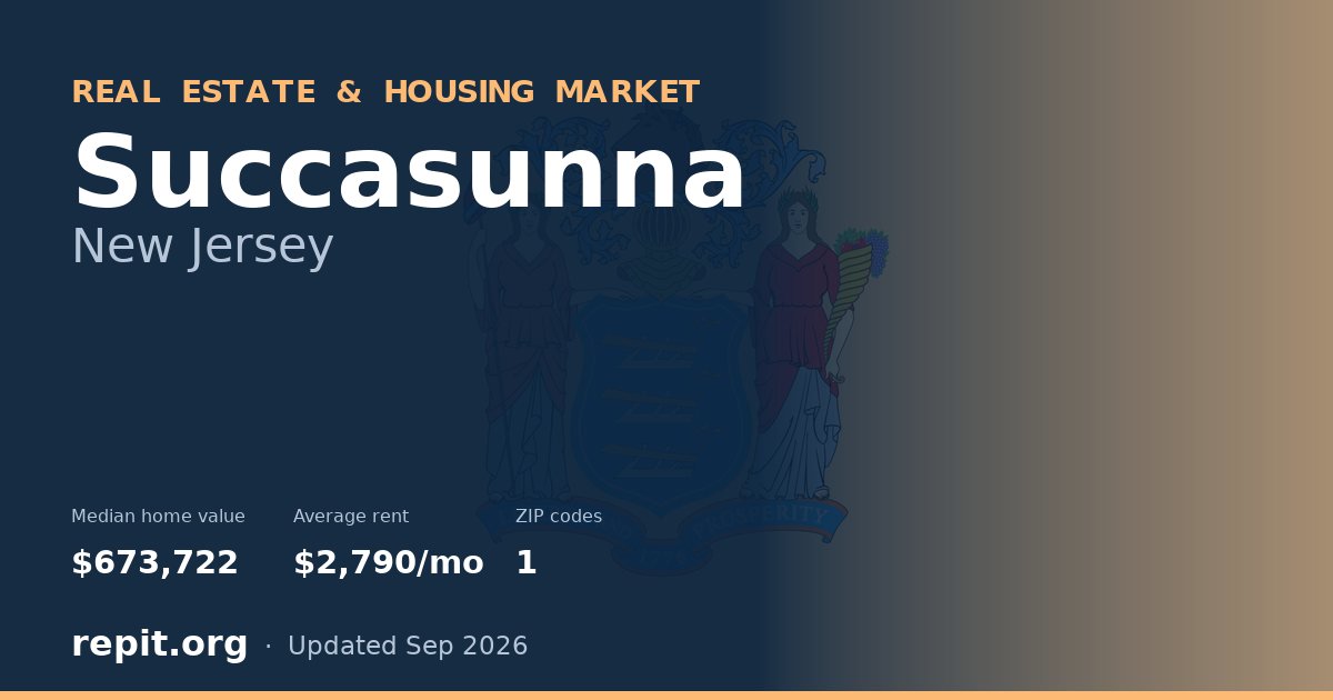 Succasunna, NJ real estate and housing market — median home value $673,722, average rent $2,790/mo, 1 ZIP code
