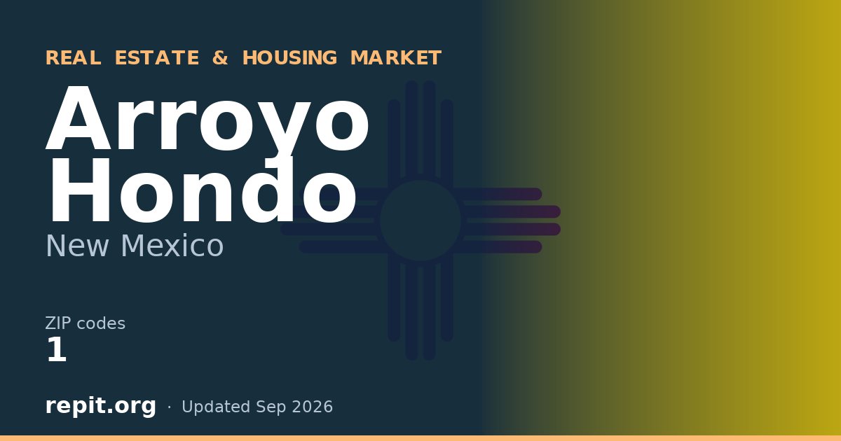 Arroyo Hondo, NM real estate and housing market — 1 ZIP code