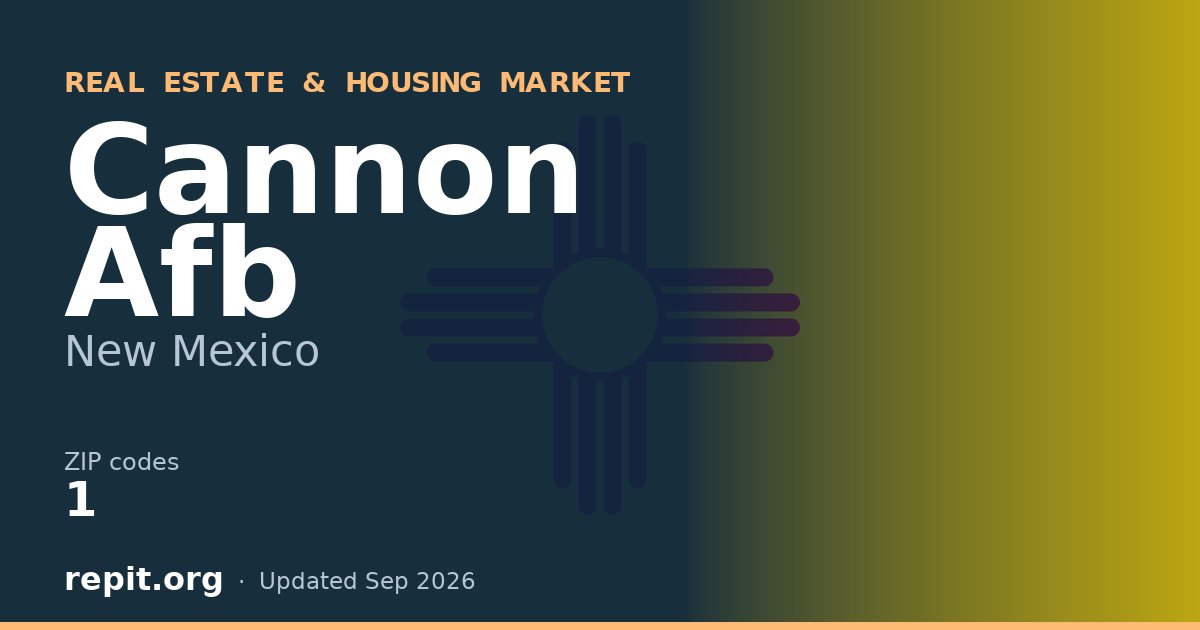 Cannon Afb, NM real estate and housing market — 1 ZIP code