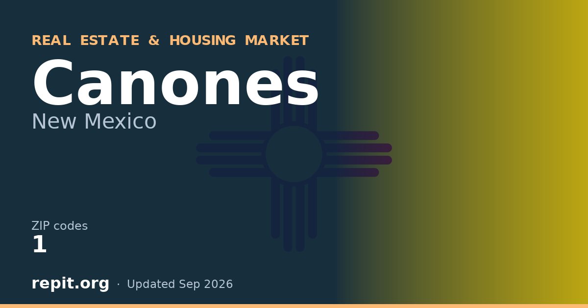 Canones, NM real estate and housing market — 1 ZIP code