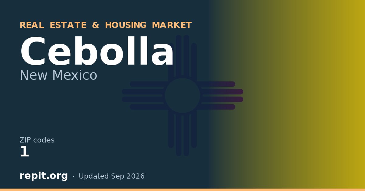 Cebolla, NM real estate and housing market — 1 ZIP code