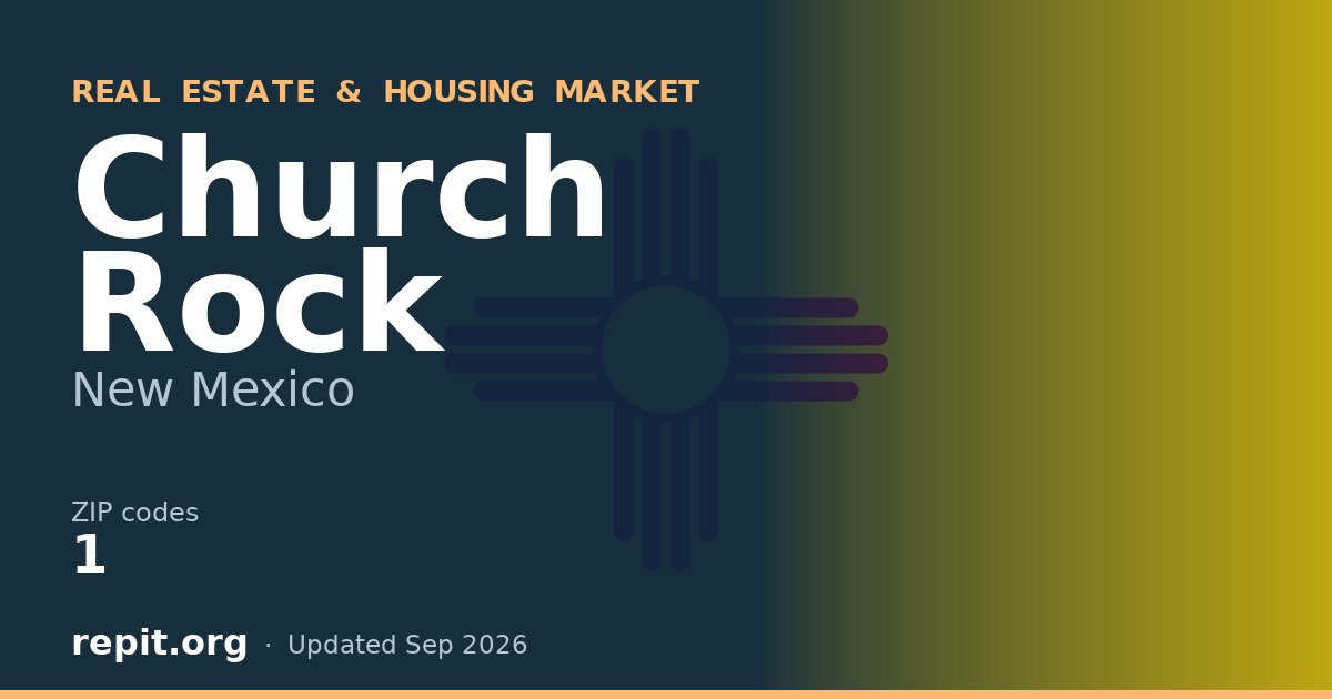 Church Rock, NM real estate and housing market — 1 ZIP code